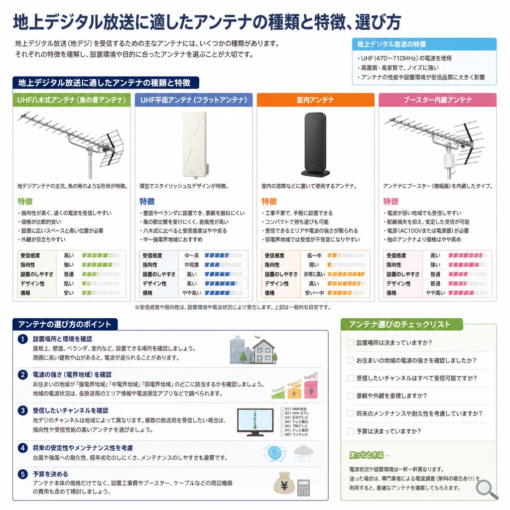 2. 地デジ対応アンテナの選び方