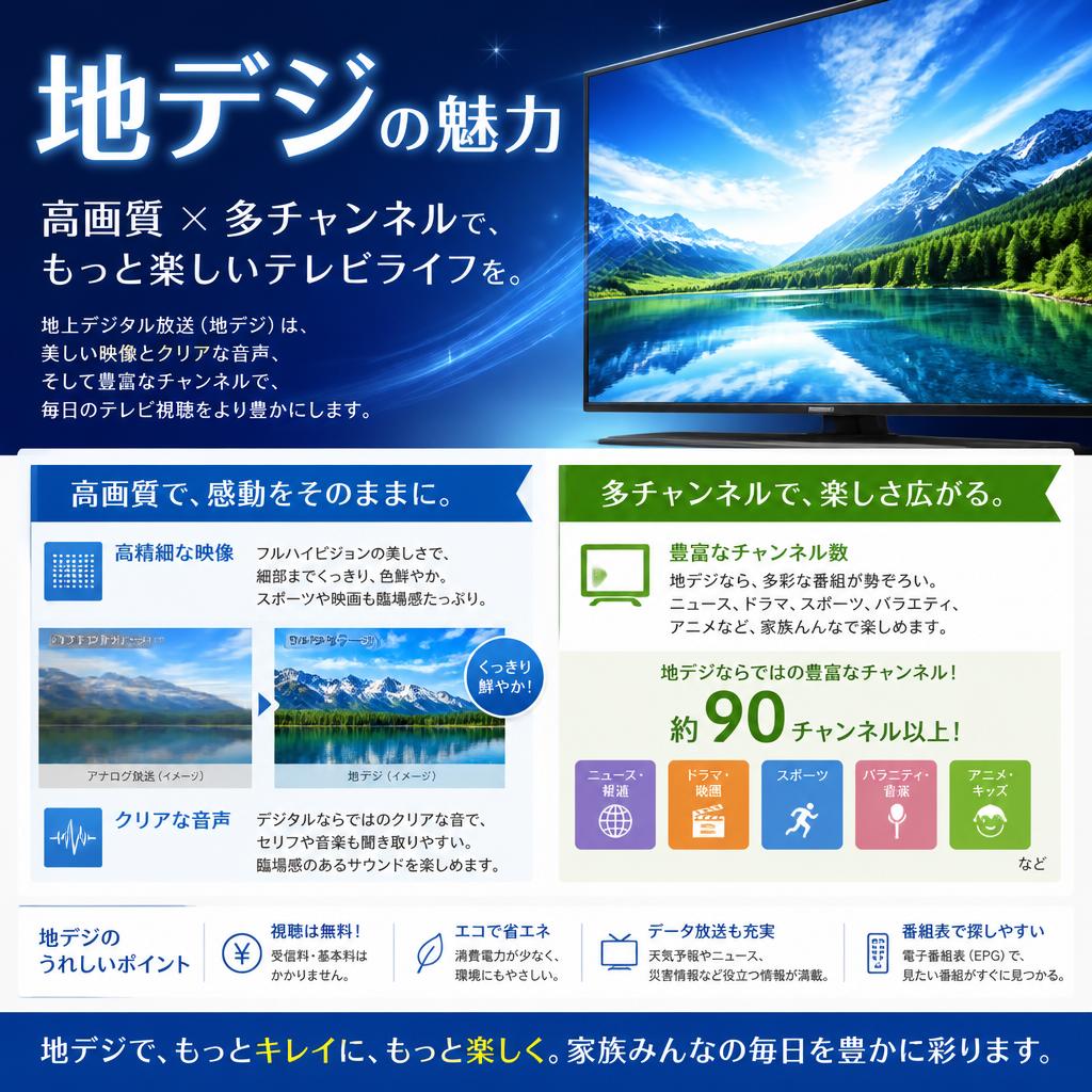 2. 地上デジタル放送の魅力とは？