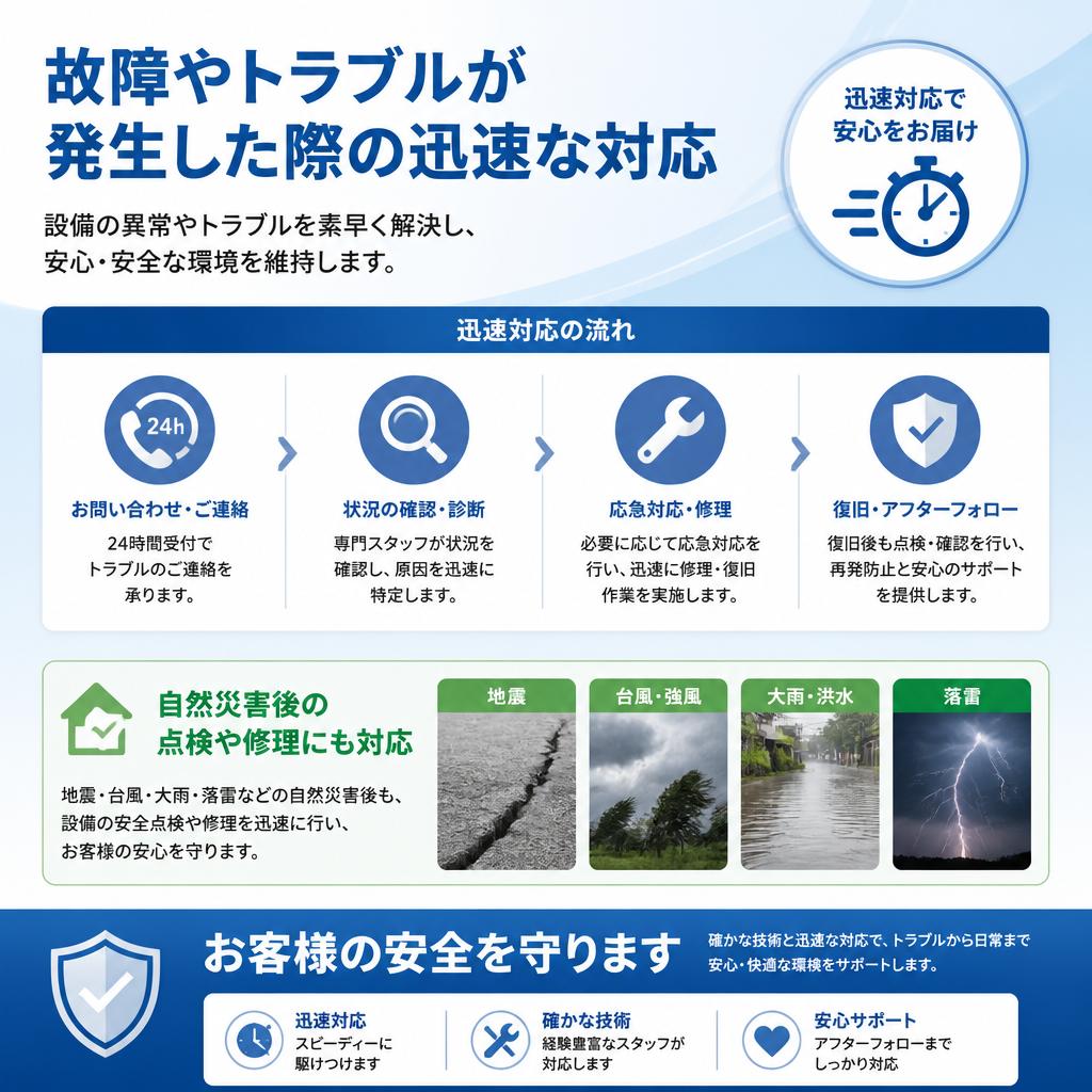 迅速な修理サービス