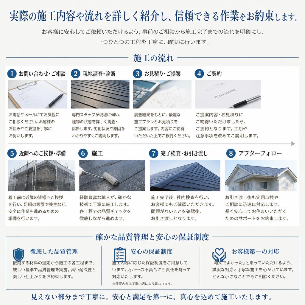 施工内容と流れ