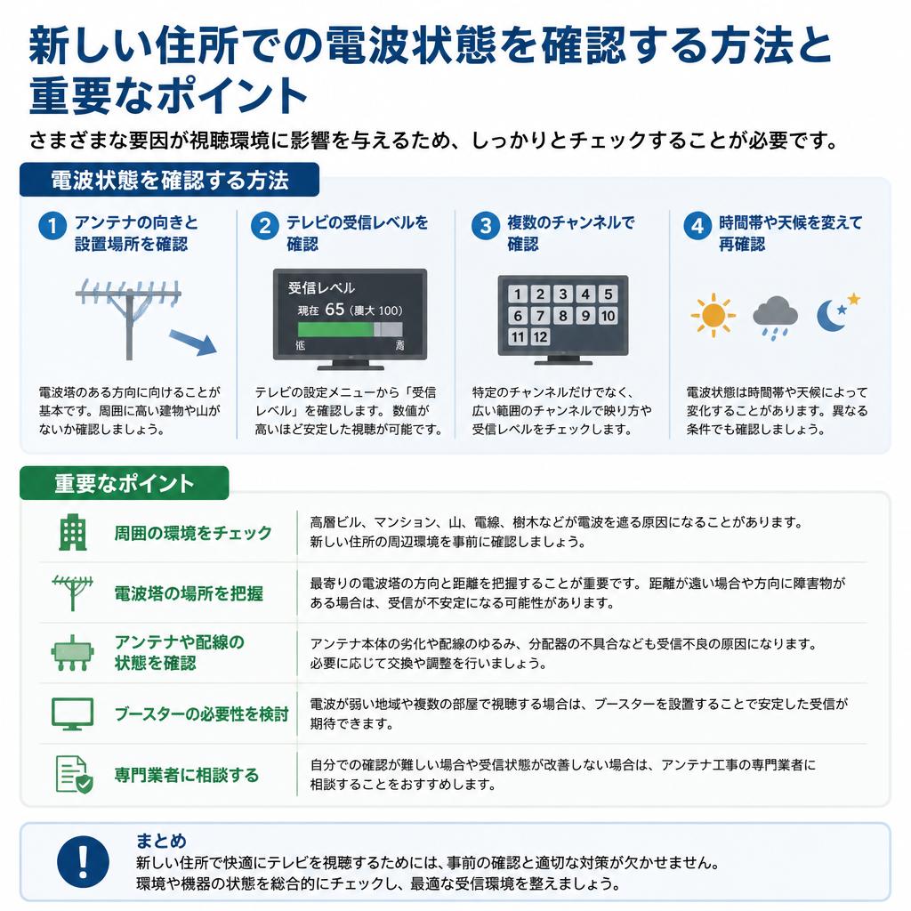 引っ越し後の電波状態チェック