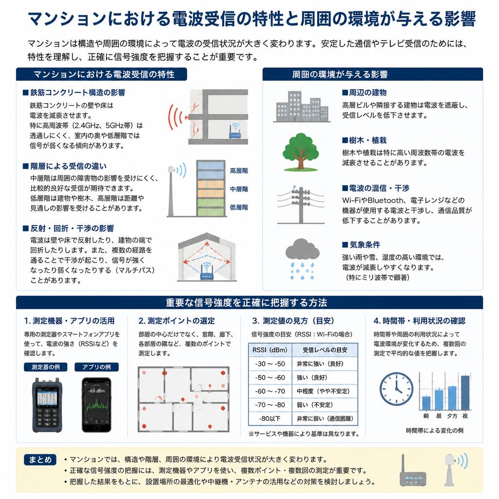 マンション特有の信号強度の問題