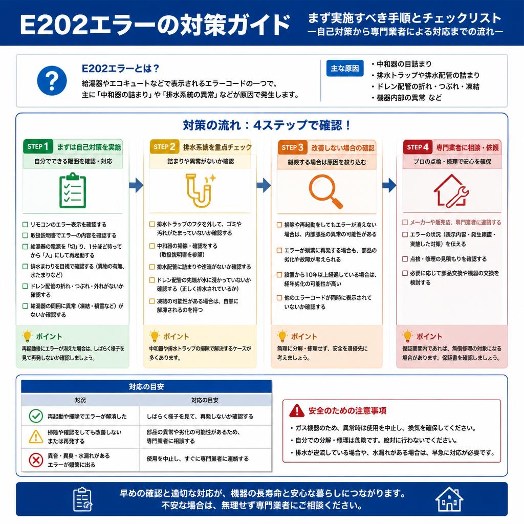 E202対策のステップ