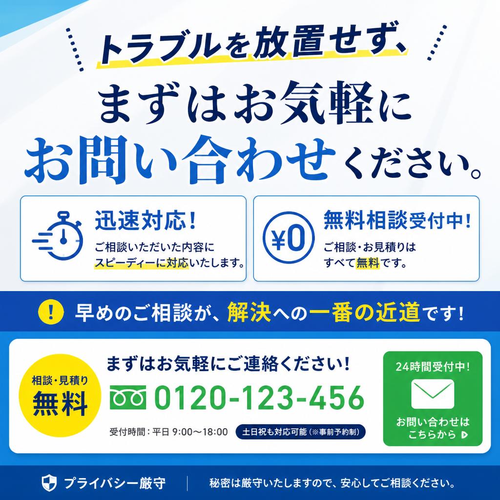今すぐお問い合わせを！